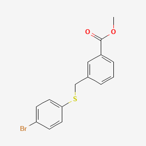 molecular formula C15H13BrO2S B1317064 Methyl 3-{[(4-Bromophenyl)thio]methyl}benzoate CAS No. 143427-20-7