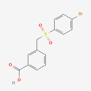 molecular formula C14H11BrO4S B1317066 3-[(4-Bromophenyl)sulfonylmethyl]benzoic acid 