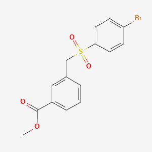molecular formula C15H13BrO4S B1317067 Methyl 3-[(4-bromophenyl)sulfonylmethyl]benzoate 