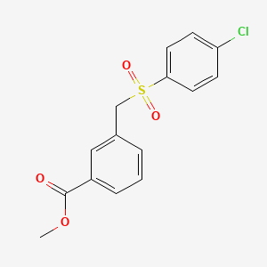 molecular formula C15H13ClO4S B1317068 Methyl 3-[(4-chlorophenyl)sulfonylmethyl]benzoate 