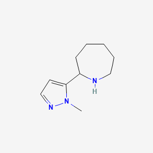 molecular formula C10H17N3 B13170723 2-(1-Methyl-1H-pyrazol-5-yl)azepane 