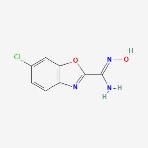 molecular formula C8H6ClN3O2 B13170732 6-Chloro-N'-hydroxy-1,3-benzoxazole-2-carboximidamide 