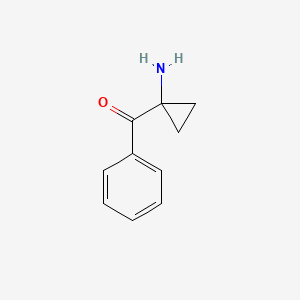 molecular formula C10H11NO B13170762 1-Benzoylcyclopropan-1-amine 