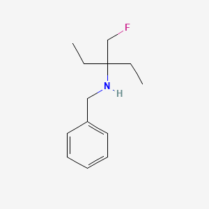 molecular formula C13H20FN B13170763 Benzyl[3-(fluoromethyl)pentan-3-yl]amine 
