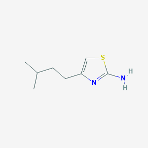 molecular formula C8H14N2S B13170922 4-(3-Methylbutyl)-1,3-thiazol-2-amine 