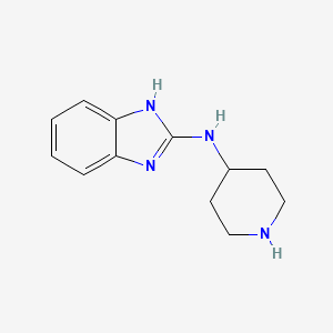 molecular formula C12H16N4 B1317096 (1H-benzimidazol-2-yl)(piperidin-4-yl)amine 