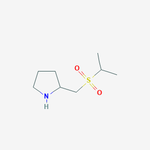molecular formula C8H17NO2S B13171009 2-[(Propane-2-sulfonyl)methyl]pyrrolidine 