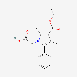 molecular formula C17H19NO4 B1317103 [3-(ethoxycarbonyl)-2,4-dimethyl-5-phenyl-1H-pyrrol-1-yl]acetic acid CAS No. 396123-24-3
