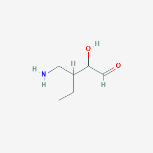 molecular formula C6H13NO2 B13171033 3-(Aminomethyl)-2-hydroxypentanal 