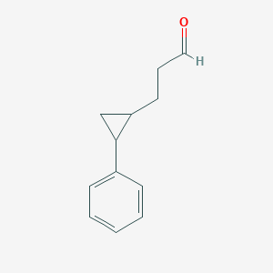 molecular formula C12H14O B13171114 3-(2-Phenylcyclopropyl)propanal 