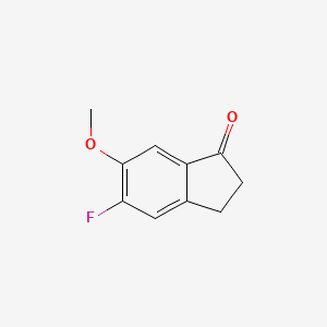 molecular formula C10H9FO2 B1317113 5-Fluoro-6-methoxy-2,3-dihydro-1H-inden-1-one CAS No. 83802-71-5