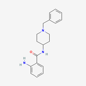 molecular formula C19H23N3O B1317116 2-amino-N-(1-benzylpiperidin-4-yl)benzamide CAS No. 83425-16-5