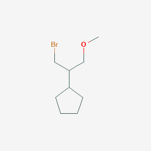 molecular formula C9H17BrO B13171193 (1-Bromo-3-methoxypropan-2-yl)cyclopentane 