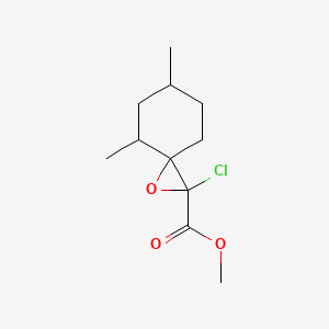 molecular formula C11H17ClO3 B13171205 Methyl 2-chloro-4,6-dimethyl-1-oxaspiro[2.5]octane-2-carboxylate 