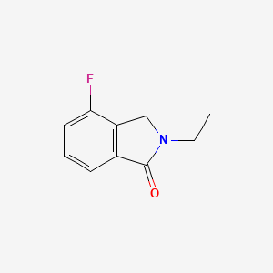 molecular formula C10H10FNO B13171243 2-Ethyl-4-fluoro-2,3-dihydro-1H-isoindol-1-one 
