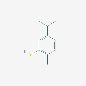 molecular formula C10H14S B13171283 2-Methyl-5-(propan-2-YL)benzene-1-thiol CAS No. 3695-37-2