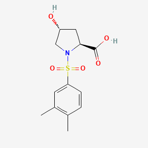 molecular formula C13H17NO5S B13171331 (2S,4R)-1-(3,4-Dimethylbenzenesulfonyl)-4-hydroxypyrrolidine-2-carboxylic acid 