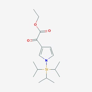 molecular formula C17H29NO3Si B1317134 Oxo-(1-triisopropylsilyl-1H-pyrrol-3-YL)acetic acid ethyl ester 