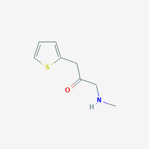 molecular formula C8H11NOS B13171414 1-(Methylamino)-3-(thiophen-2-yl)propan-2-one 