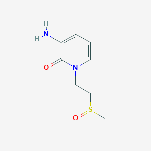 molecular formula C8H12N2O2S B13171440 3-Amino-1-(2-methanesulfinylethyl)-1,2-dihydropyridin-2-one 
