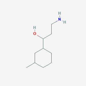 molecular formula C10H21NO B13171501 3-Amino-1-(3-methylcyclohexyl)propan-1-ol 