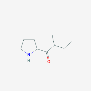 molecular formula C9H17NO B13171511 2-Methyl-1-(pyrrolidin-2-yl)butan-1-one 