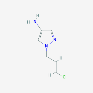 molecular formula C6H8ClN3 B13171529 1-(3-Chloroprop-2-en-1-yl)-1H-pyrazol-4-amine 