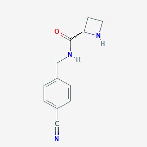 molecular formula C12H13N3O B131716 N-(4-Cyanobenzyl)-2-L-azetidinecarboxamide CAS No. 353249-19-1