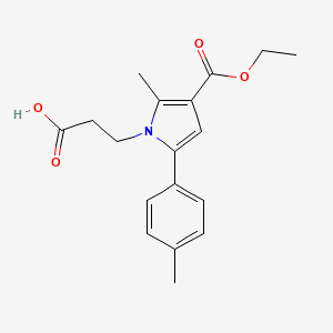 3-[3-(ethoxycarbonyl)-2-methyl-5-(4-methylphenyl)-1H-pyrrol-1-yl]propanoic acid