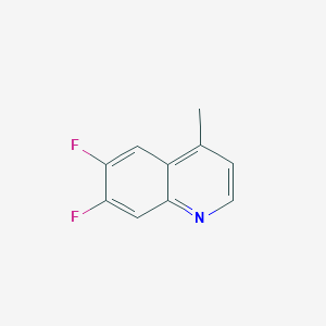 molecular formula C10H7F2N B13171619 6,7-Difluoro-4-methylquinoline CAS No. 476471-89-3