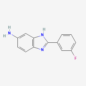 molecular formula C13H10FN3 B13171693 2-(3-Fluorophenyl)-1H-1,3-benzodiazol-5-amine 