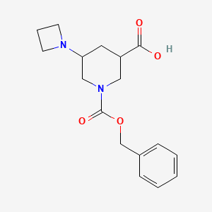 molecular formula C17H22N2O4 B13171734 5-(Azetidin-1-yl)-1-[(benzyloxy)carbonyl]piperidine-3-carboxylic acid 