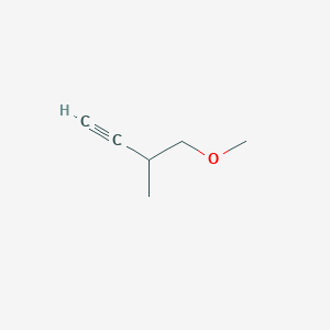 molecular formula C6H10O B13171768 4-Methoxy-3-methylbut-1-yne 
