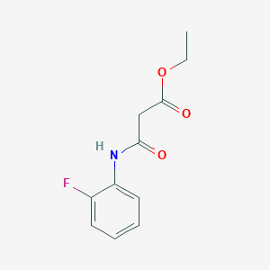 molecular formula C11H12FNO3 B1317179 N-(2-Fluorophenyl)-malonamic acid ethyl ester 