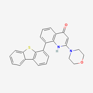 molecular formula C25H20N2O2S B1317188 8-Dibenzothiophen-4-yl-2-morpholin-4-yl-1H-quinolin-4-one CAS No. 912824-07-8