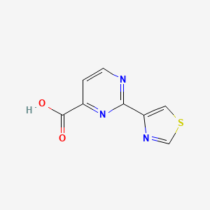molecular formula C8H5N3O2S B13171890 2-(1,3-Thiazol-4-yl)pyrimidine-4-carboxylic acid 
