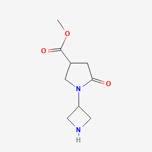 molecular formula C9H14N2O3 B13171897 Methyl 1-(azetidin-3-yl)-5-oxopyrrolidine-3-carboxylate 
