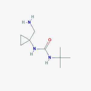 molecular formula C9H19N3O B13171906 1-[1-(Aminomethyl)cyclopropyl]-3-tert-butylurea 