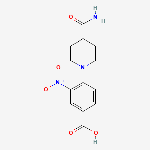 4-(4-Carbamoylpiperidin-1-yl)-3-nitrobenzoic acid