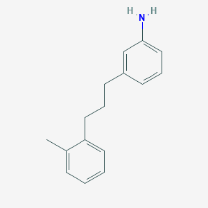 molecular formula C16H19N B13172035 3-[3-(2-Methylphenyl)propyl]aniline 