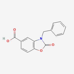 molecular formula C15H11NO4 B1317204 3-Benzyl-2-oxo-2,3-dihydro-1,3-benzoxazole-5-carboxylic acid CAS No. 932543-44-7