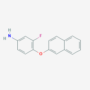 molecular formula C16H12FNO B1317210 3-氟-4-(2-萘氧基)苯胺 CAS No. 937598-07-7