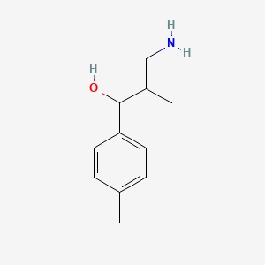molecular formula C11H17NO B13172122 3-Amino-2-methyl-1-(4-methylphenyl)propan-1-ol 