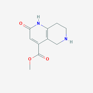 molecular formula C10H12N2O3 B13172138 Methyl 2-oxo-1,2,5,6,7,8-hexahydro-1,6-naphthyridine-4-carboxylate 