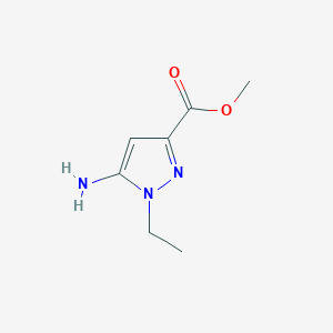 molecular formula C7H11N3O2 B13172148 Methyl 5-amino-1-ethyl-1H-pyrazole-3-carboxylate 