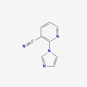 molecular formula C9H6N4 B1317219 2-(1H-imidazol-1-yl)nicotinonitrile CAS No. 94448-88-1
