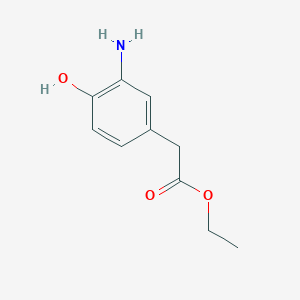 molecular formula C10H13NO3 B1317223 Ethyl 2-(3-amino-4-hydroxyphenyl)acetate CAS No. 86818-19-1