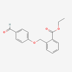 molecular formula C17H16O4 B1317226 Ethyl 2-[(4-formylphenoxy)methyl]benzoate CAS No. 88630-35-7