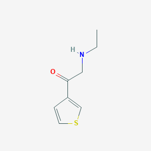 molecular formula C8H11NOS B13172380 2-(Ethylamino)-1-(thiophen-3-yl)ethan-1-one 