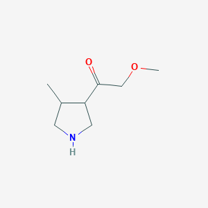 molecular formula C8H15NO2 B13172598 2-Methoxy-1-(4-methylpyrrolidin-3-yl)ethan-1-one 